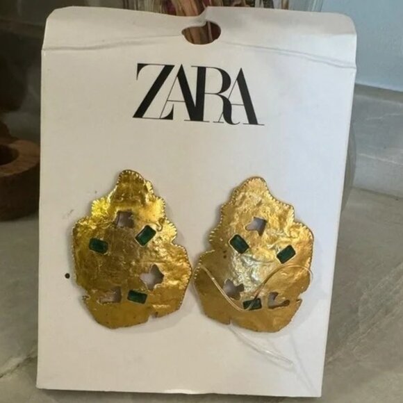 Zara Jewelry - New Zara Golden Textured Irregular Metal Earrings 1124/249 Bloggers Fav ✨🔥